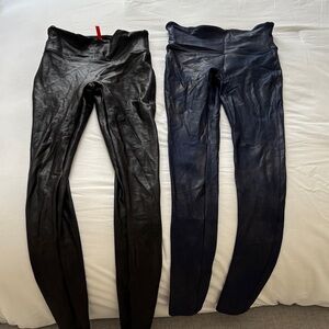 SPANX Black Faux Leather Leggings